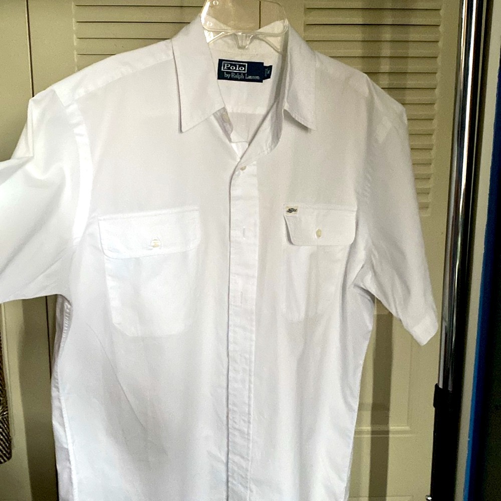 POLO By Ralph Lauren white short sleeve men’s shirt - Picture 4 of 10